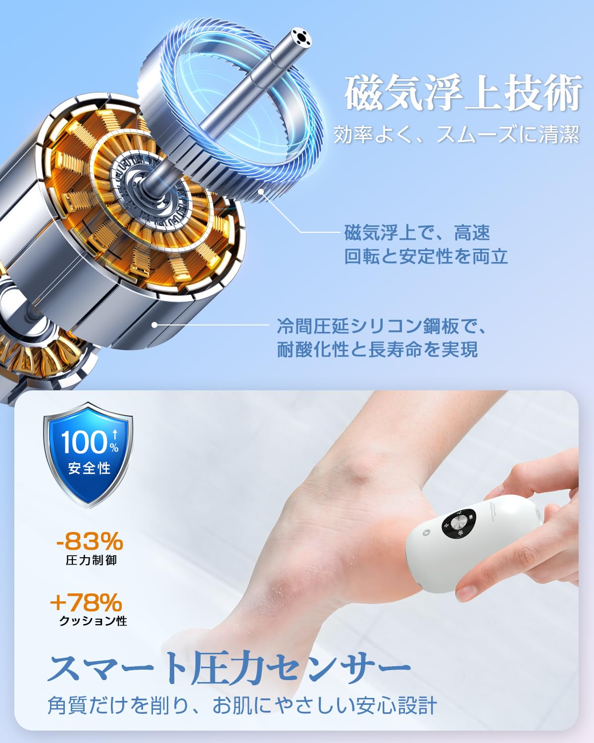 Micarson 充電式かかと用ヤスリ Amazon.co.jp: 【2025新登場】電動角質リムーバー かかとやすり 母の日